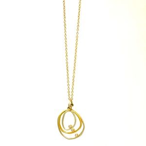 Jamie Joseph Asymmetrical Halo & Diamond Necklace